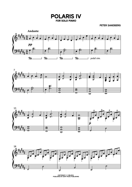 Polaris IV – Solo Piano [Piano Sheet Music Download]