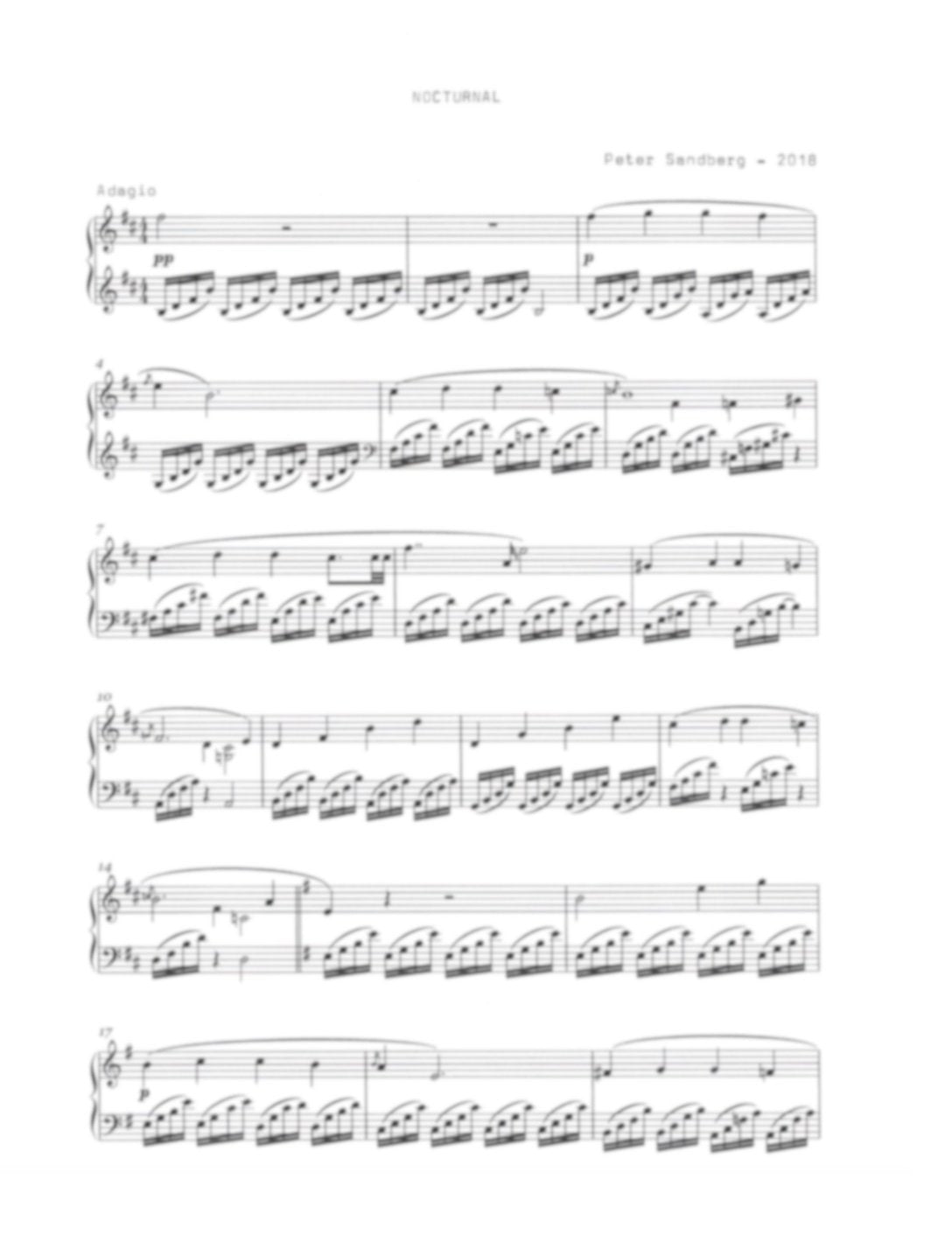 Nocturnal [Piano Sheet Music Download]
