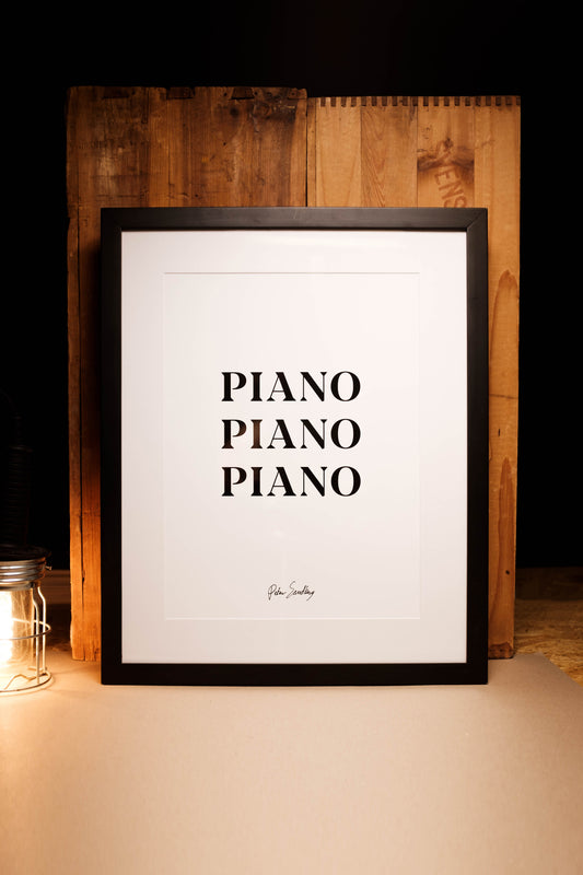 Piano Piano Piano - A3 Art Print